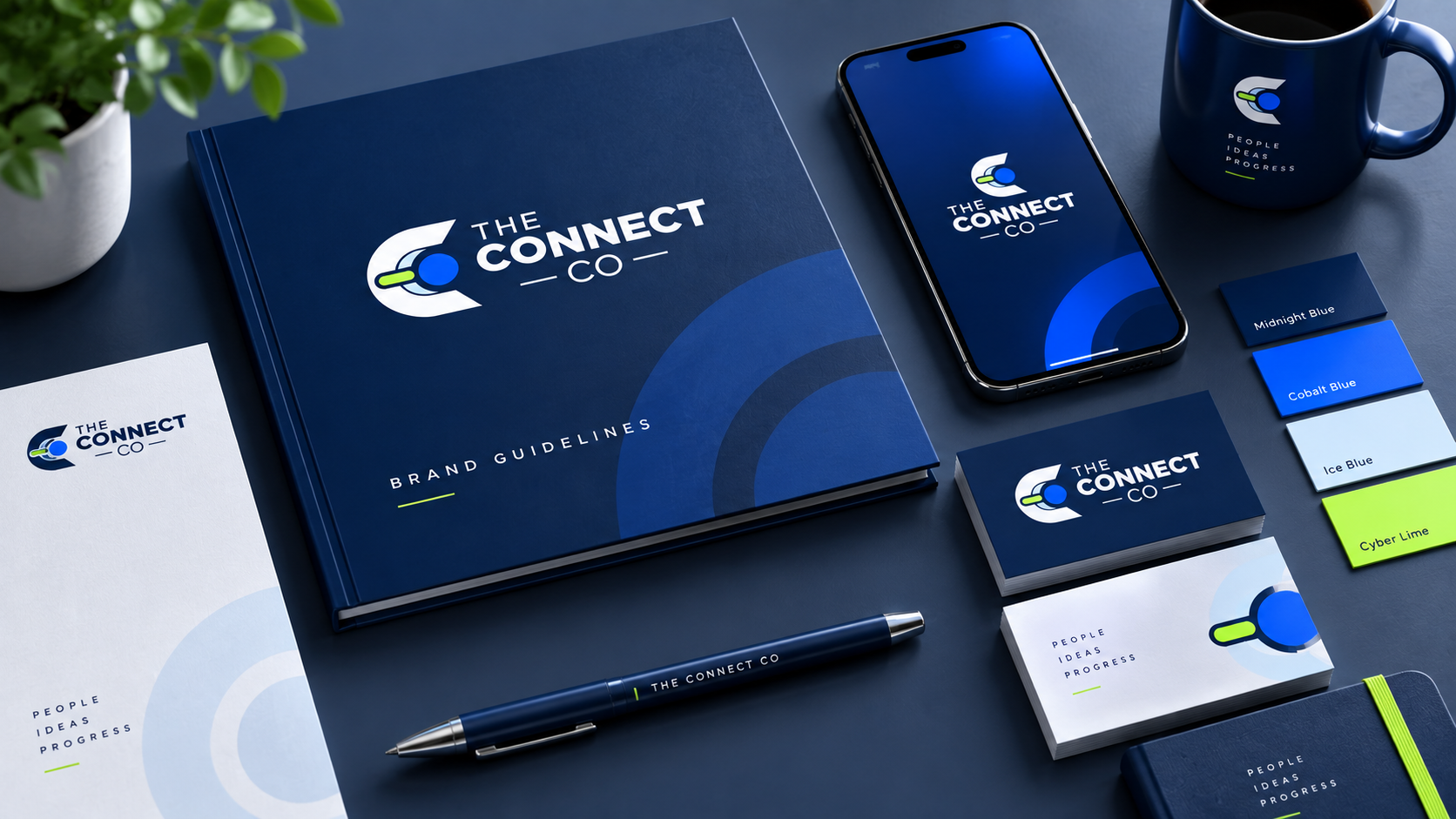 The Connect Co branding and identity