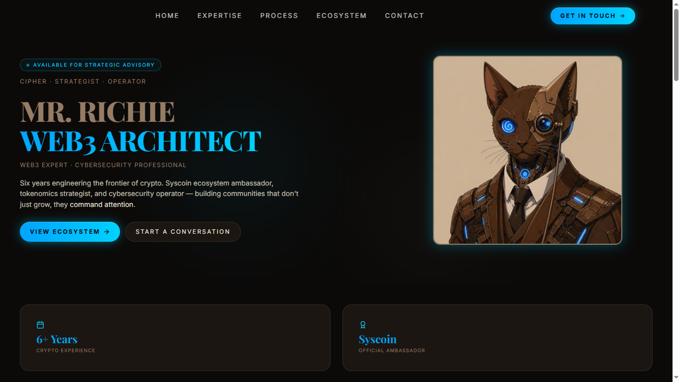Mr Richie personal Web3 portfolio